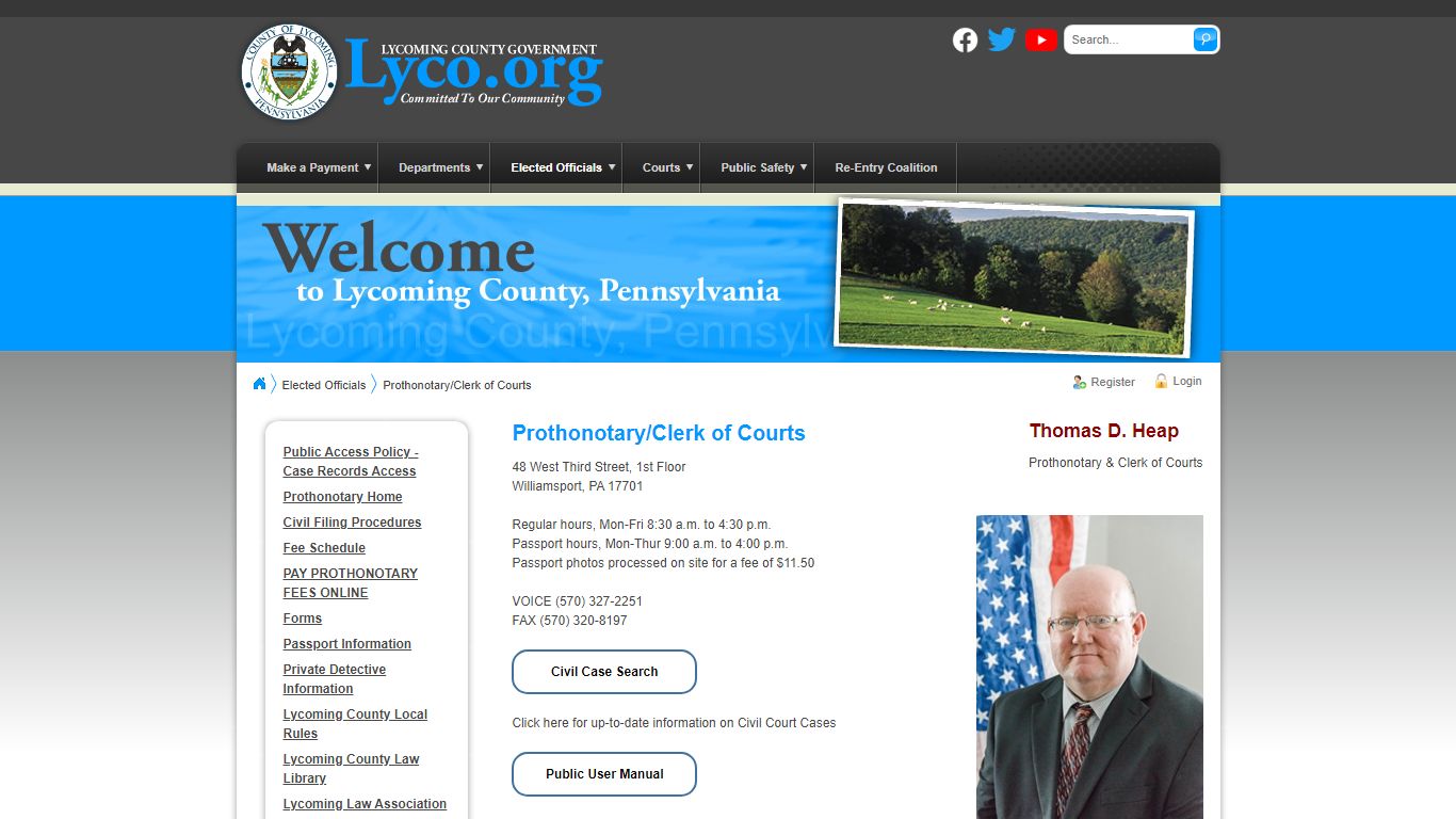 Lycoming County > Prothonotary/Clerk of Courts